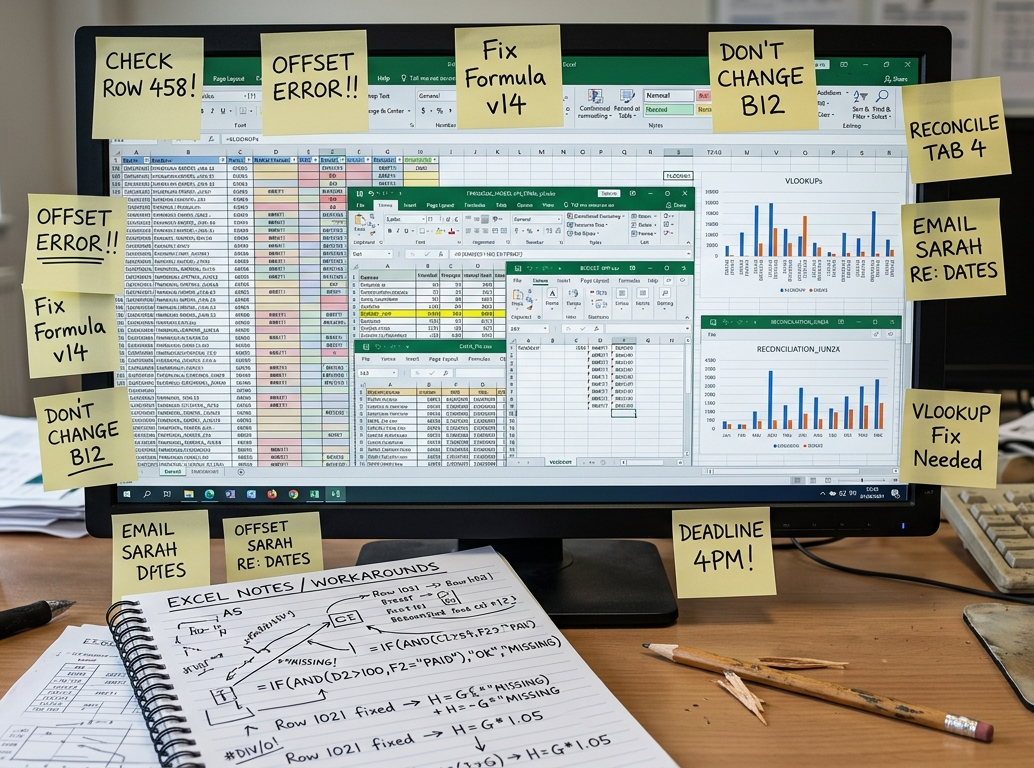 Chaotic spreadsheet data illustrating manual data handling problems