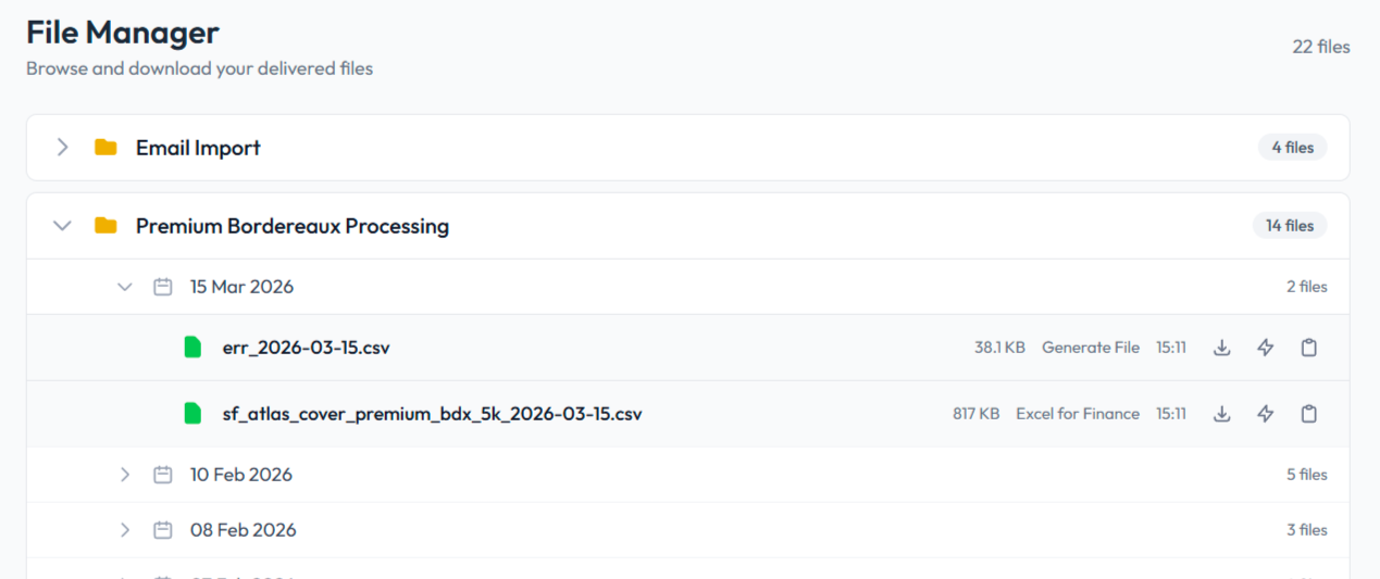 Slipflow file manager - review exceptions with full context and audit trail